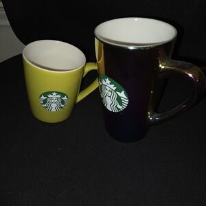 Starbucks Ceramic Logo Mugs - Yellow Espresso & Iridescent Tall Mug